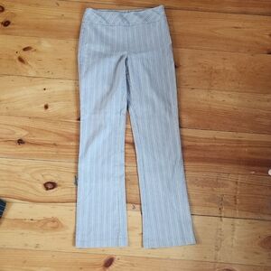 White House Black Market Beige Striped Pants